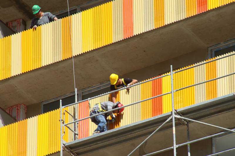 Fachada de edificio residencial en Copiapó, Chile